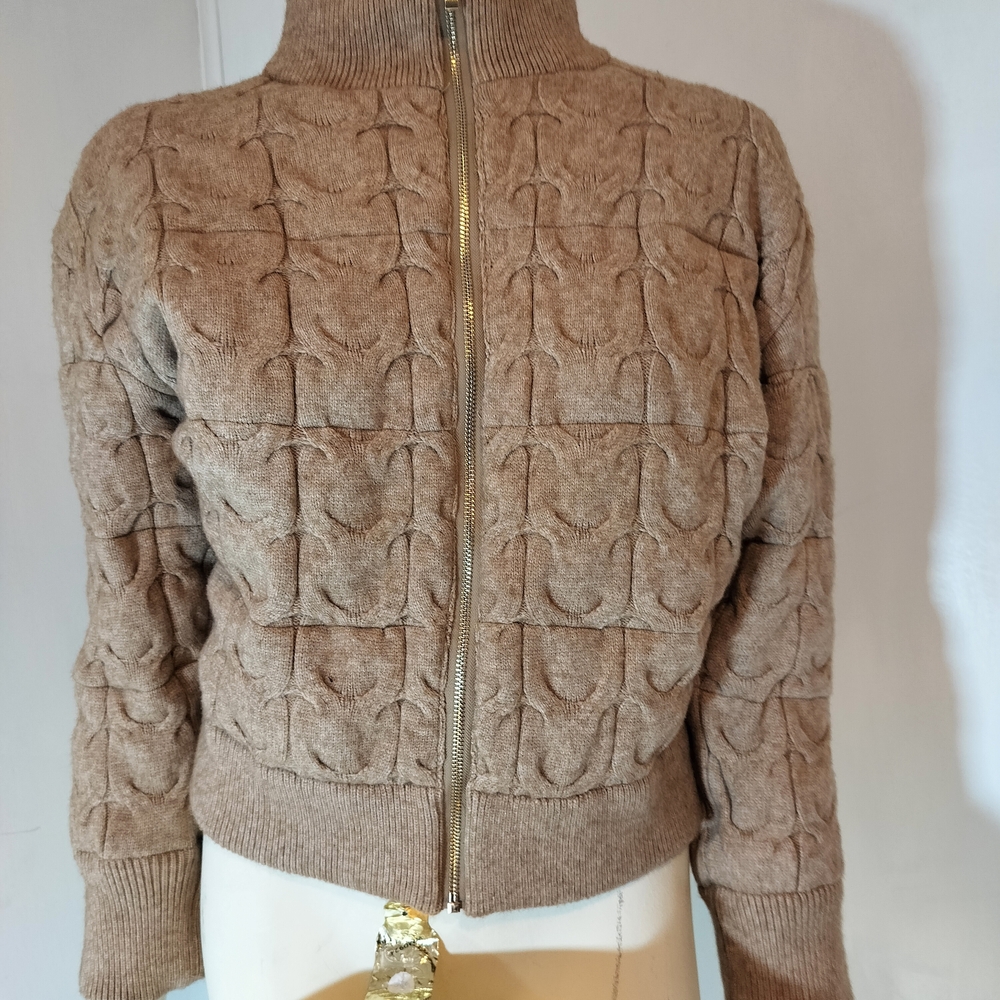 Joie Camel Textured Bomber Jacket - Picture 2 of 7